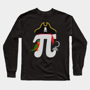 Pi rate Math Geek - Funny Pi Day Long Sleeve T-Shirt